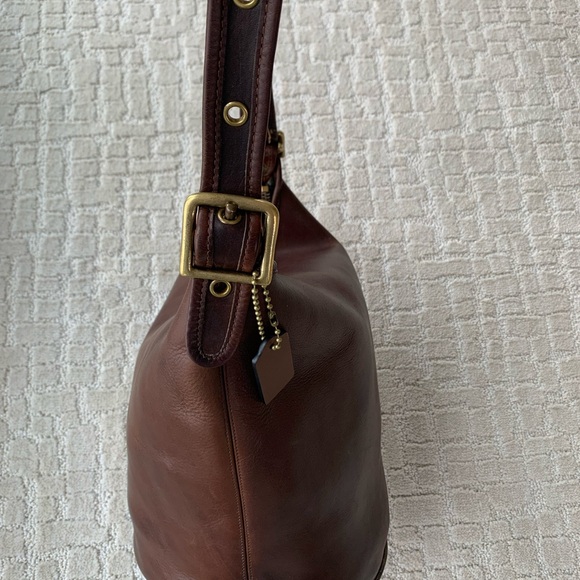 Vintage Coach 9085 Duffle Sac Bucket Shoulder Bag Brown Leather - Picture 4 of 12
